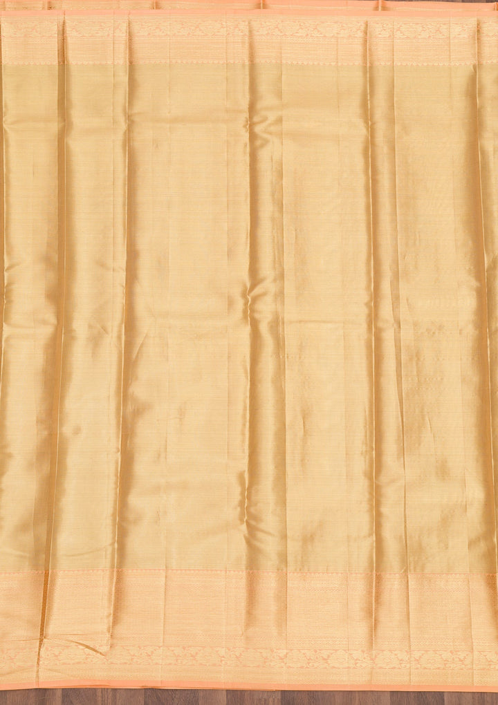 Gold Zariwork Pure Silk Saree-Koskii