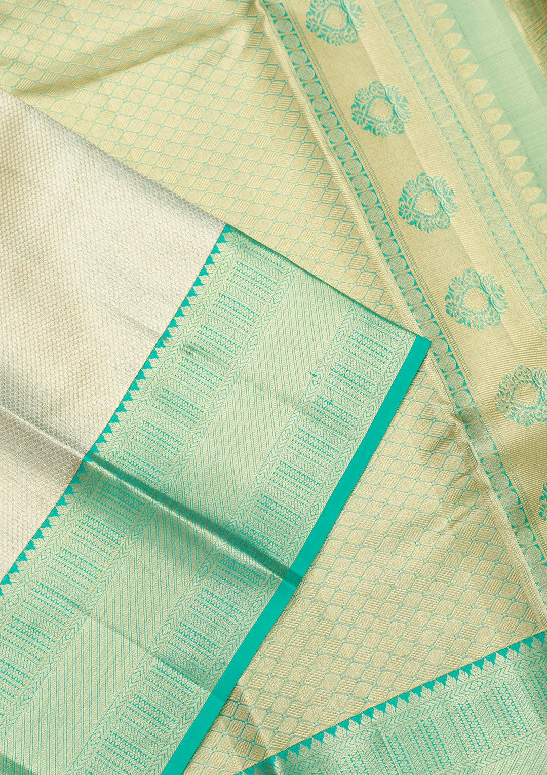 Gold Zariwork Pure Silk Saree-Koskii