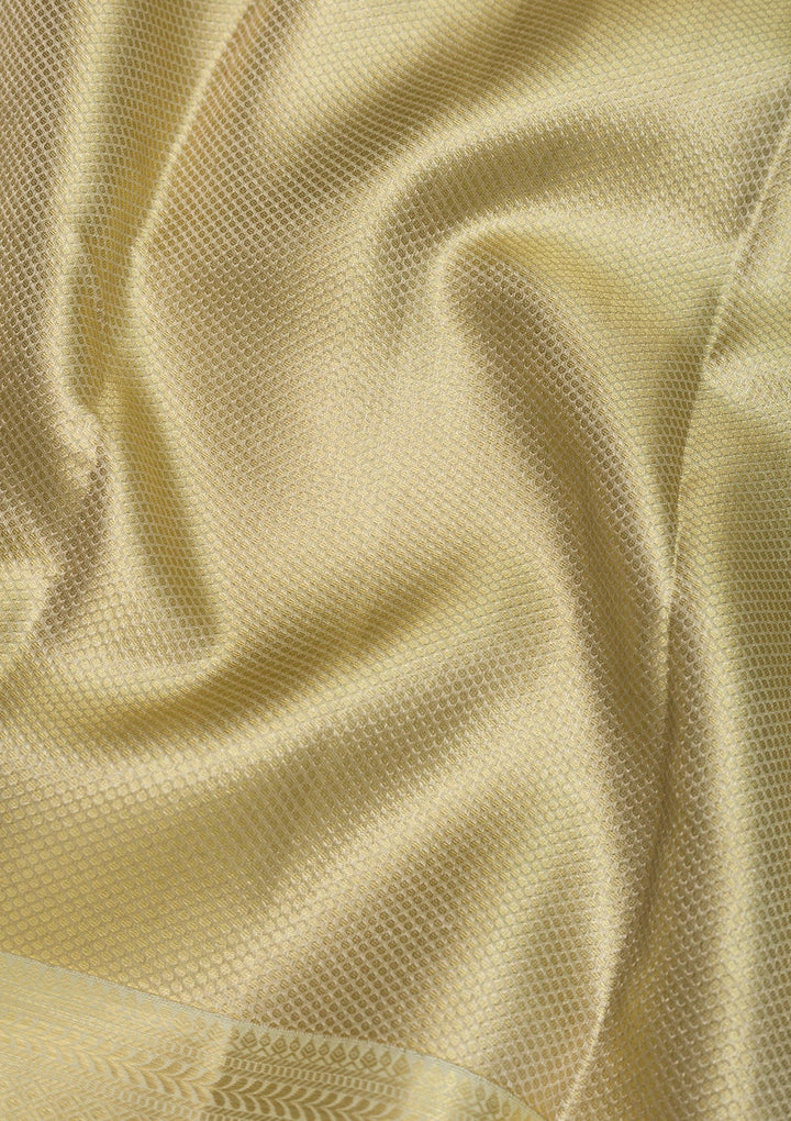 Gold Zariwork Pure Silk Saree-Koskii