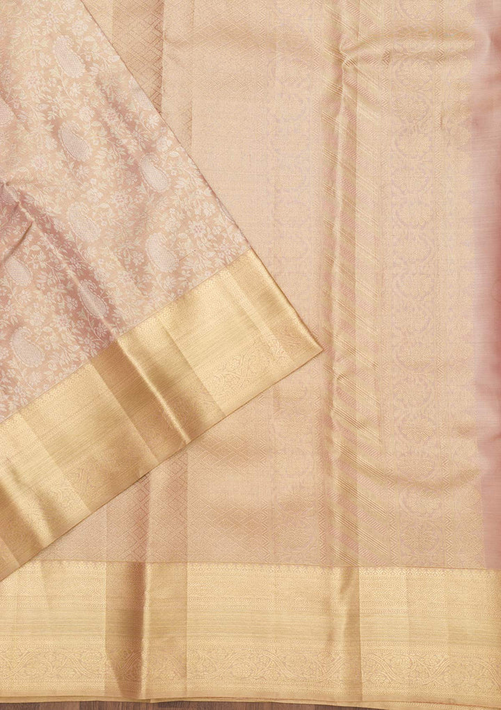 Gold Zariwork Pure Silk Saree-Koskii