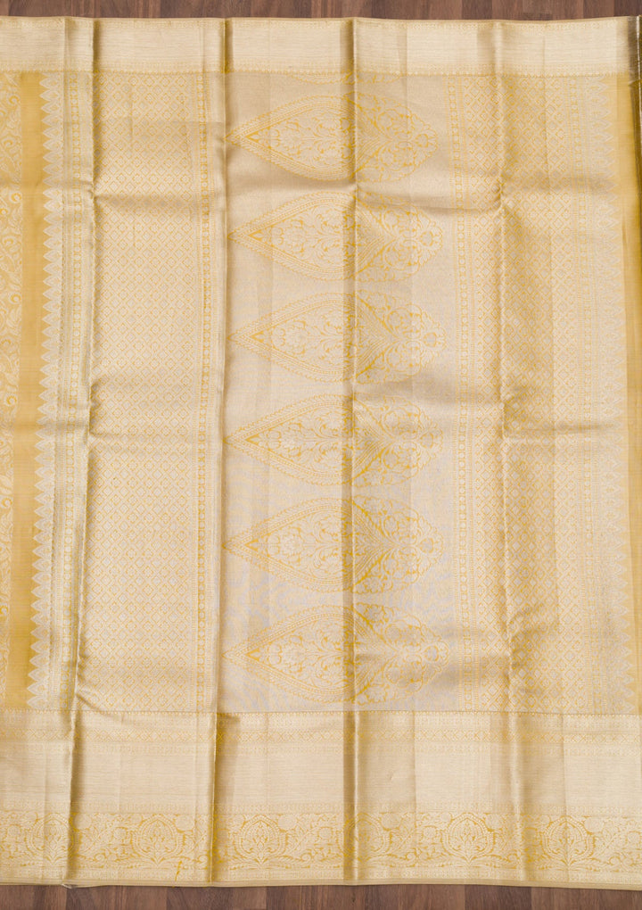 Gold Zariwork Pure Silk Saree-Koskii