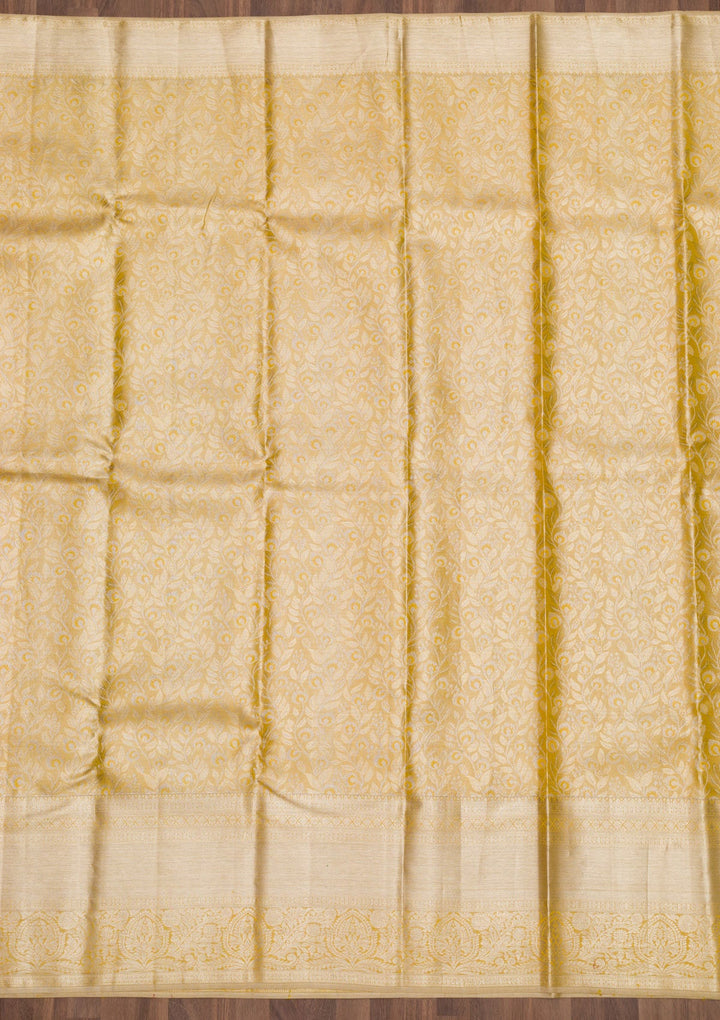 Gold Zariwork Pure Silk Saree-Koskii
