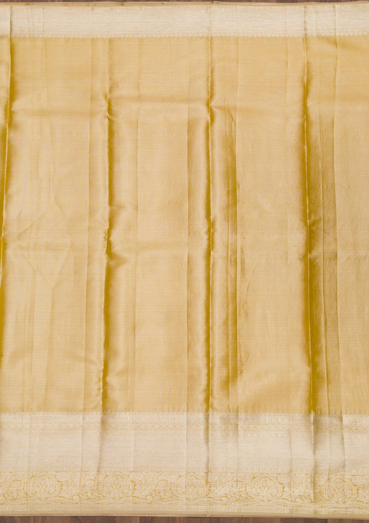 Gold Zariwork Pure Silk Saree-Koskii