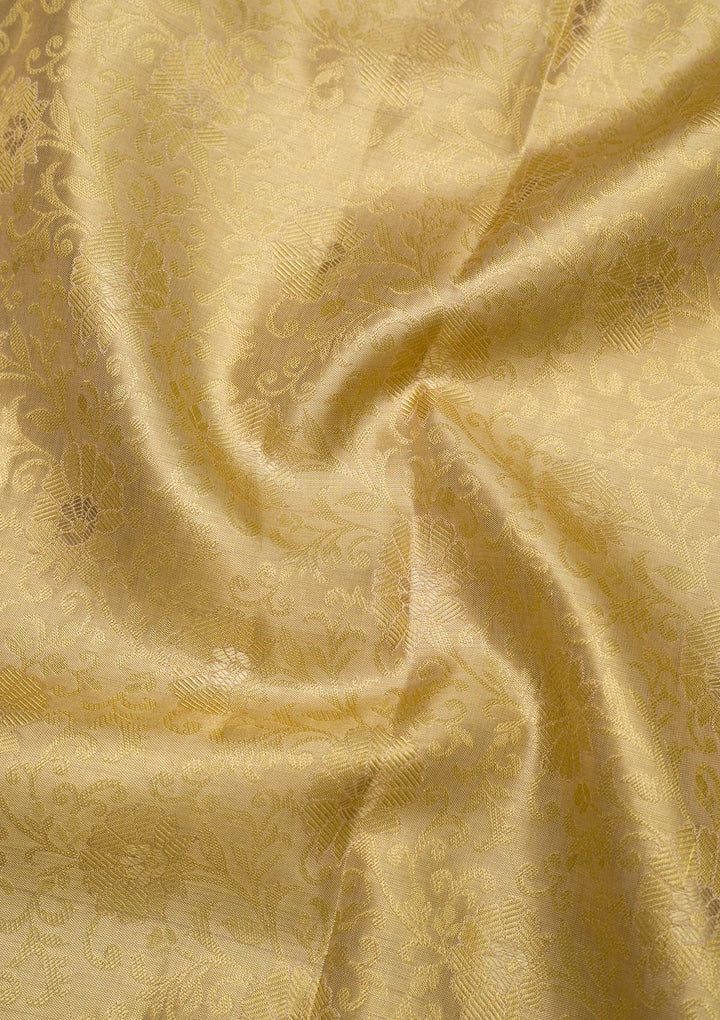 Gold Zariwork Pure Silk Saree-Koskii
