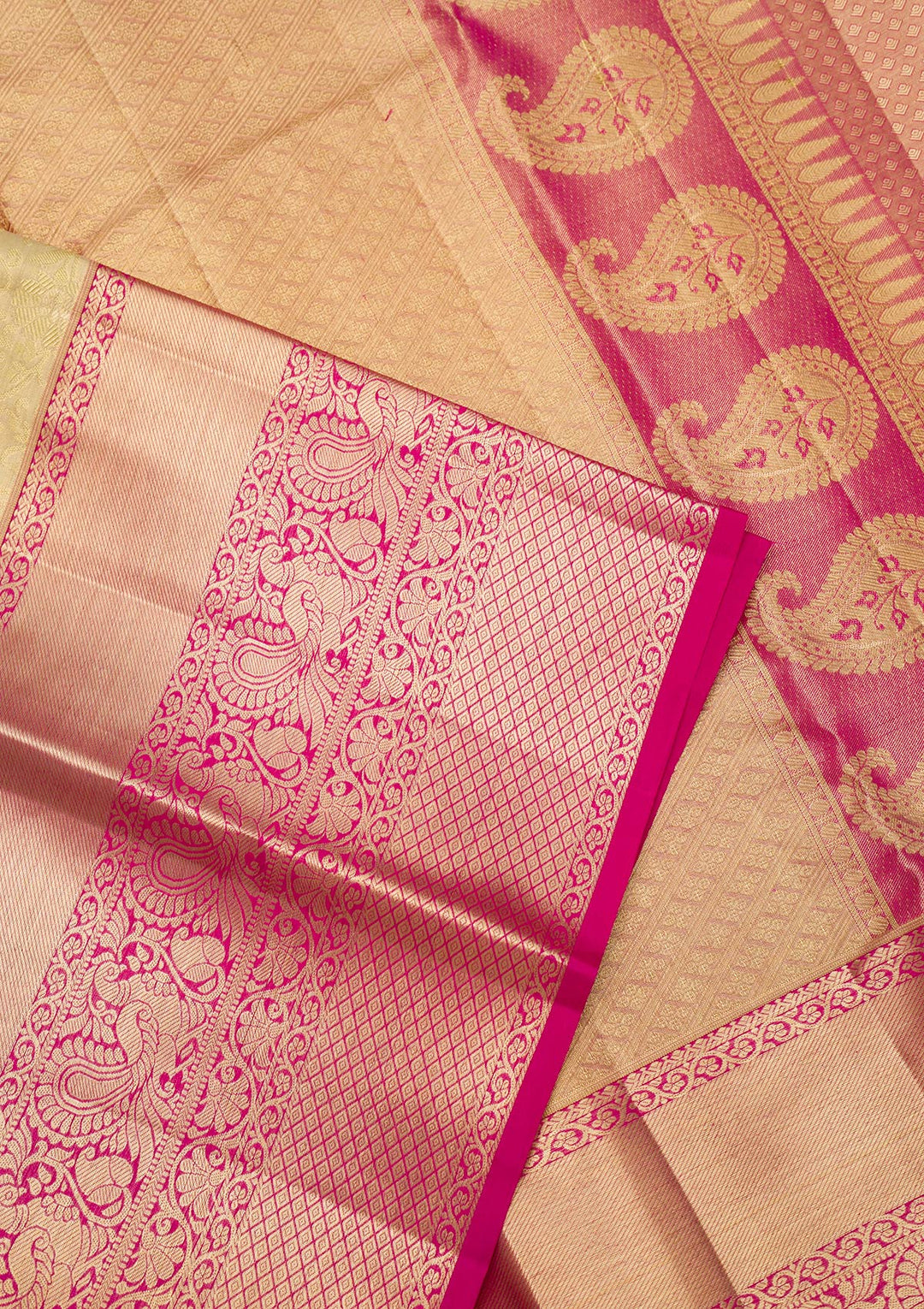Gold Zariwork Pure Silk Saree-Koskii