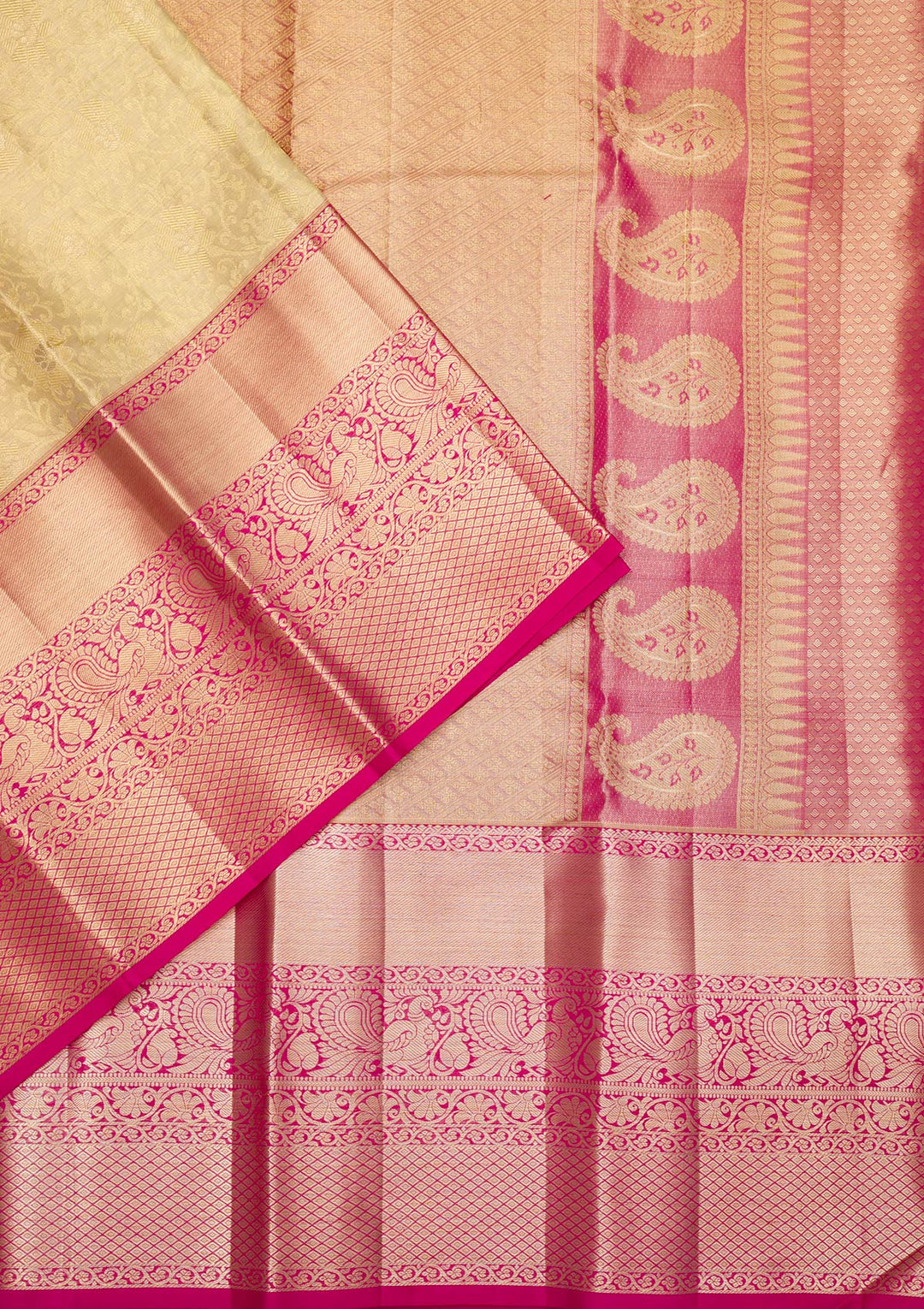 Gold Zariwork Pure Silk Saree-Koskii