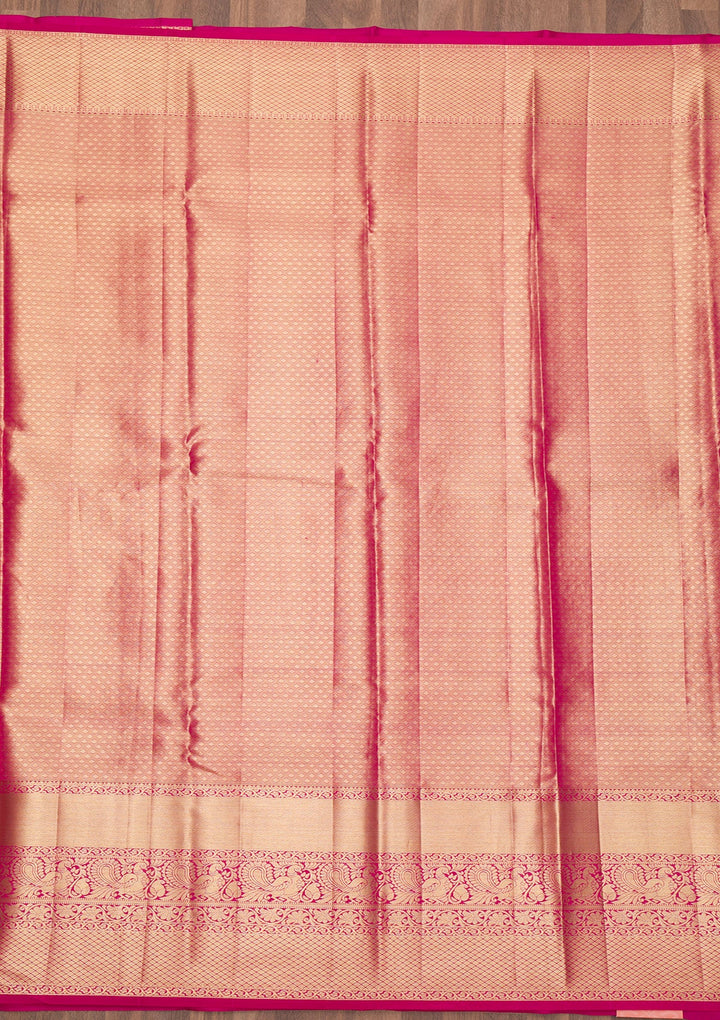 Gold Zariwork Pure Silk Saree-Koskii