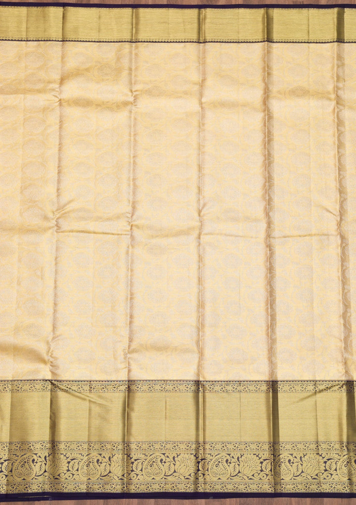 Gold Zariwork Pure Silk Saree-Koskii