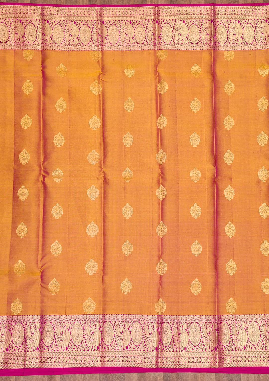 Gold Zariwork Pure Silk Saree-Koskii