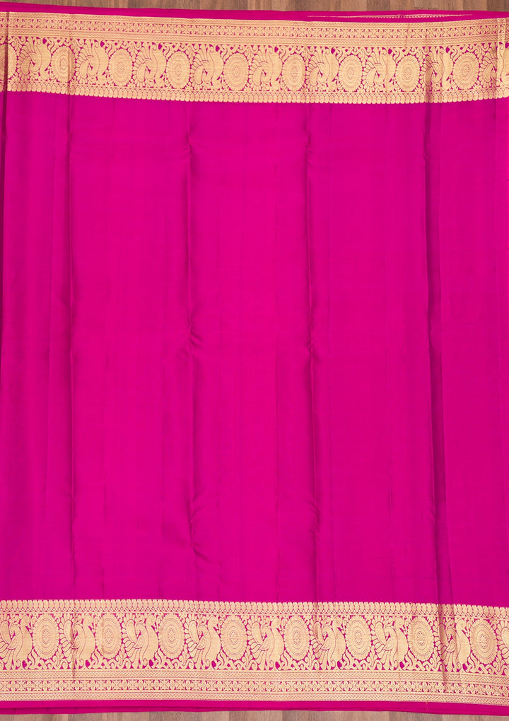 Gold Zariwork Pure Silk Saree-Koskii