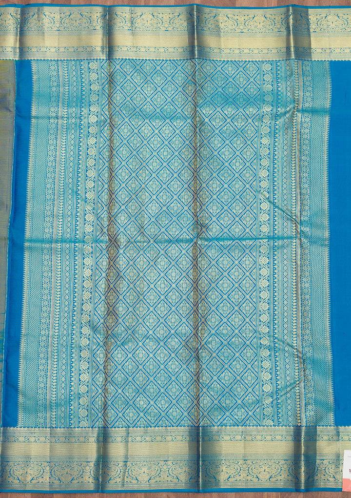 Mehendi Zariwork Pure Silk Saree-Koskii