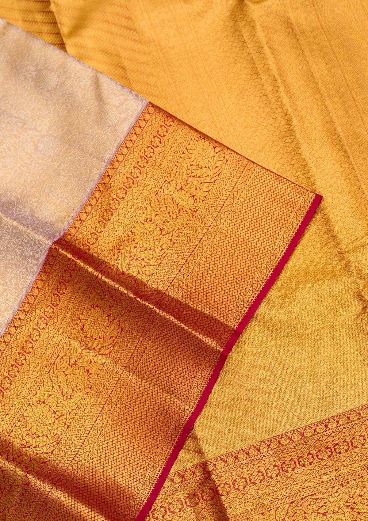 Gold Zariwork Pure Silk Saree-Koskii