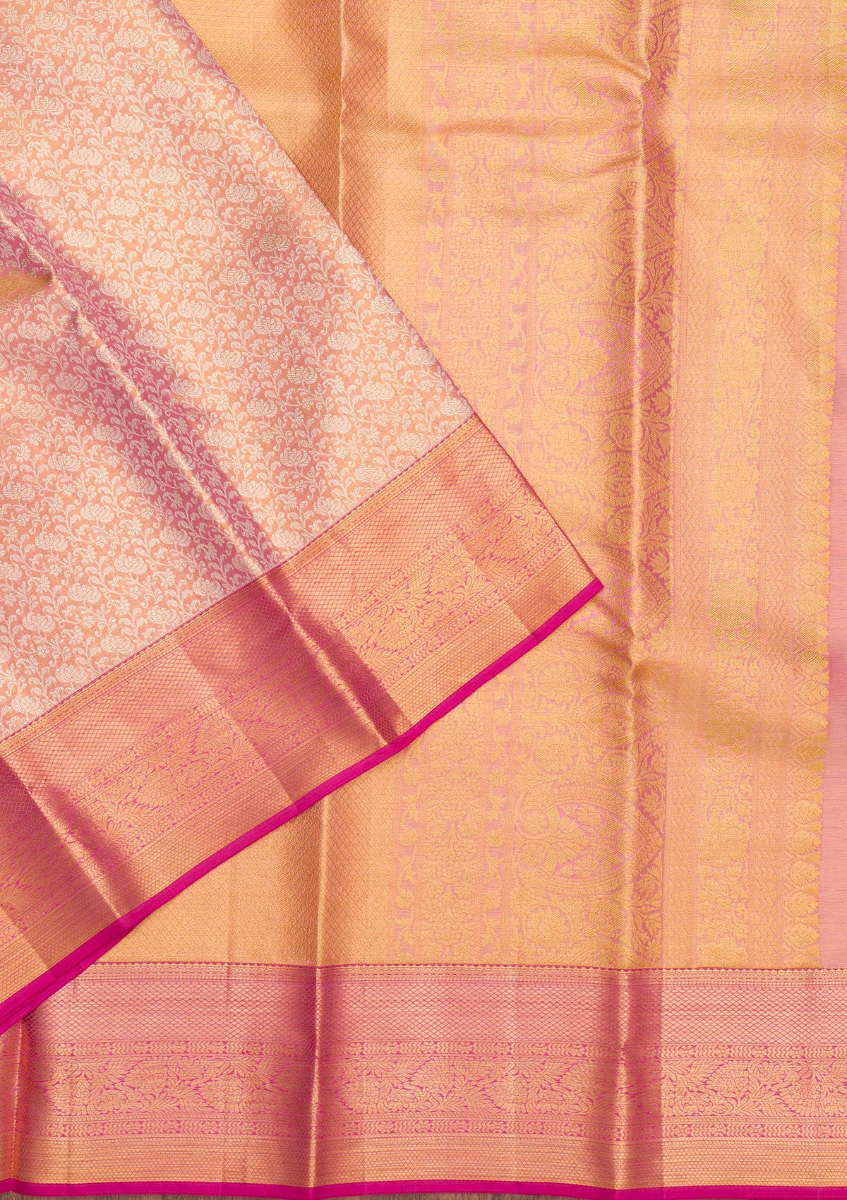 Gold Zariwork Pure Silk Saree-Koskii