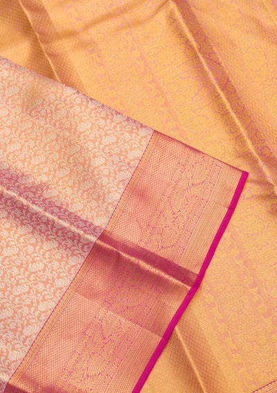 Gold Zariwork Pure Silk Saree-Koskii