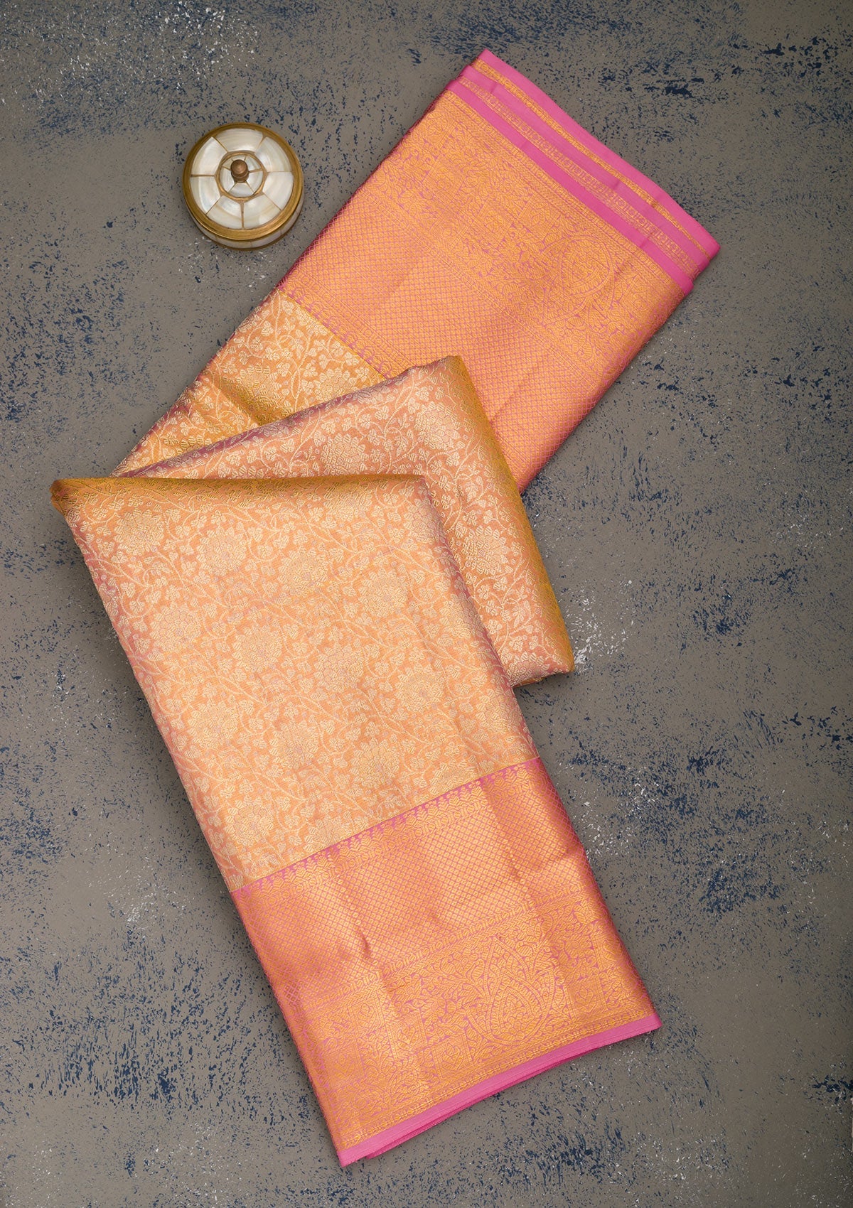 Gold Zariwork Pure Silk Saree-Koskii