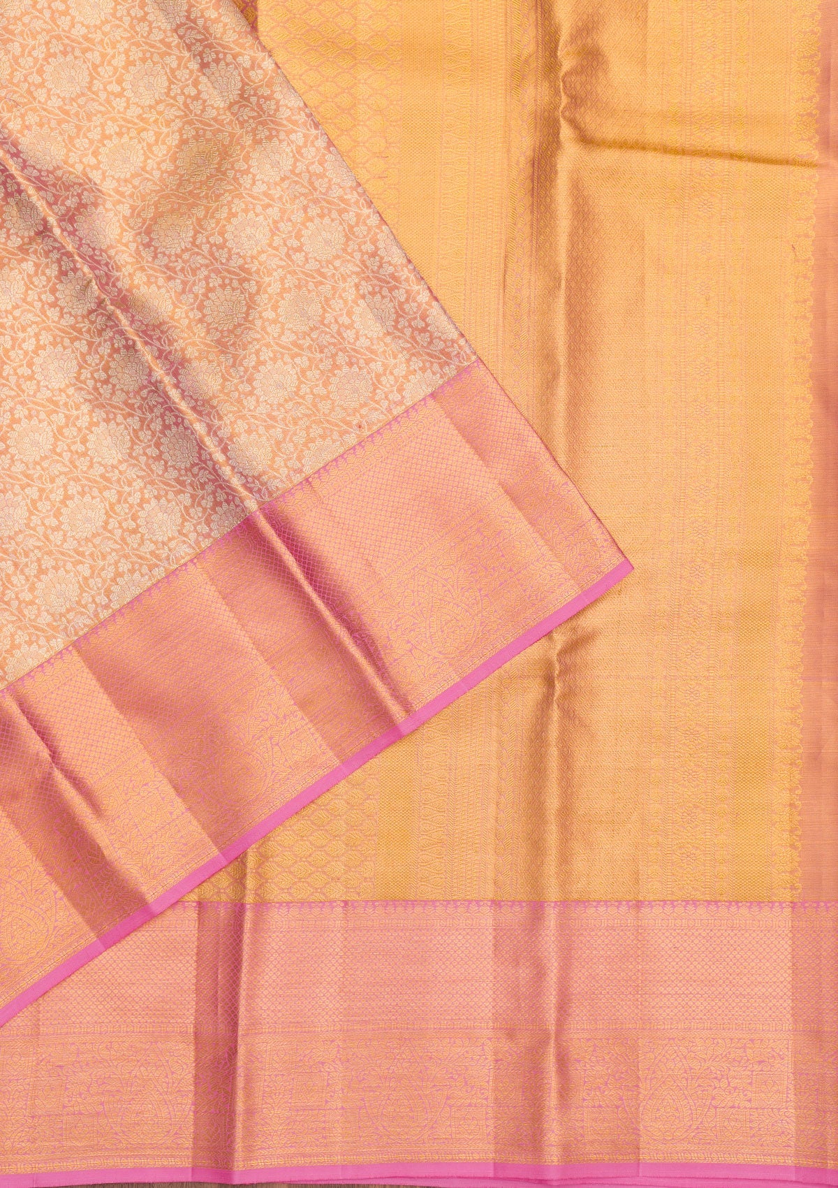 Gold Zariwork Pure Silk Saree-Koskii