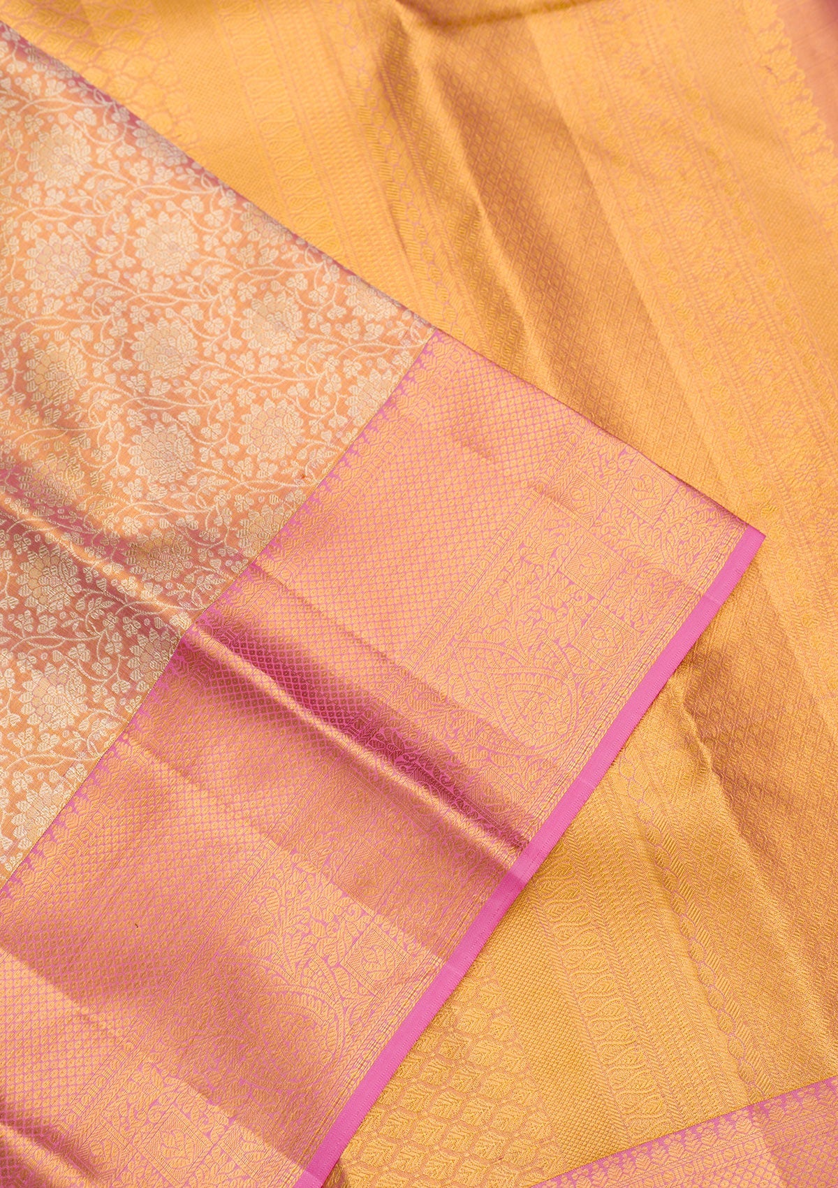 Gold Zariwork Pure Silk Saree-Koskii