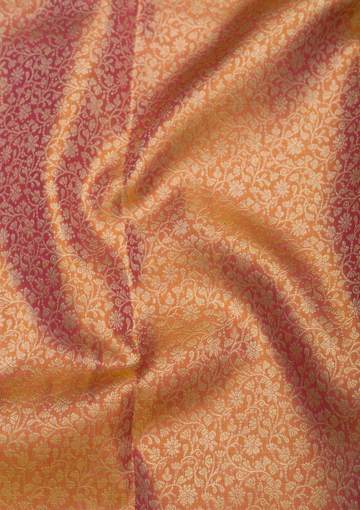 Gold Zariwork Pure Silk Saree-Koskii