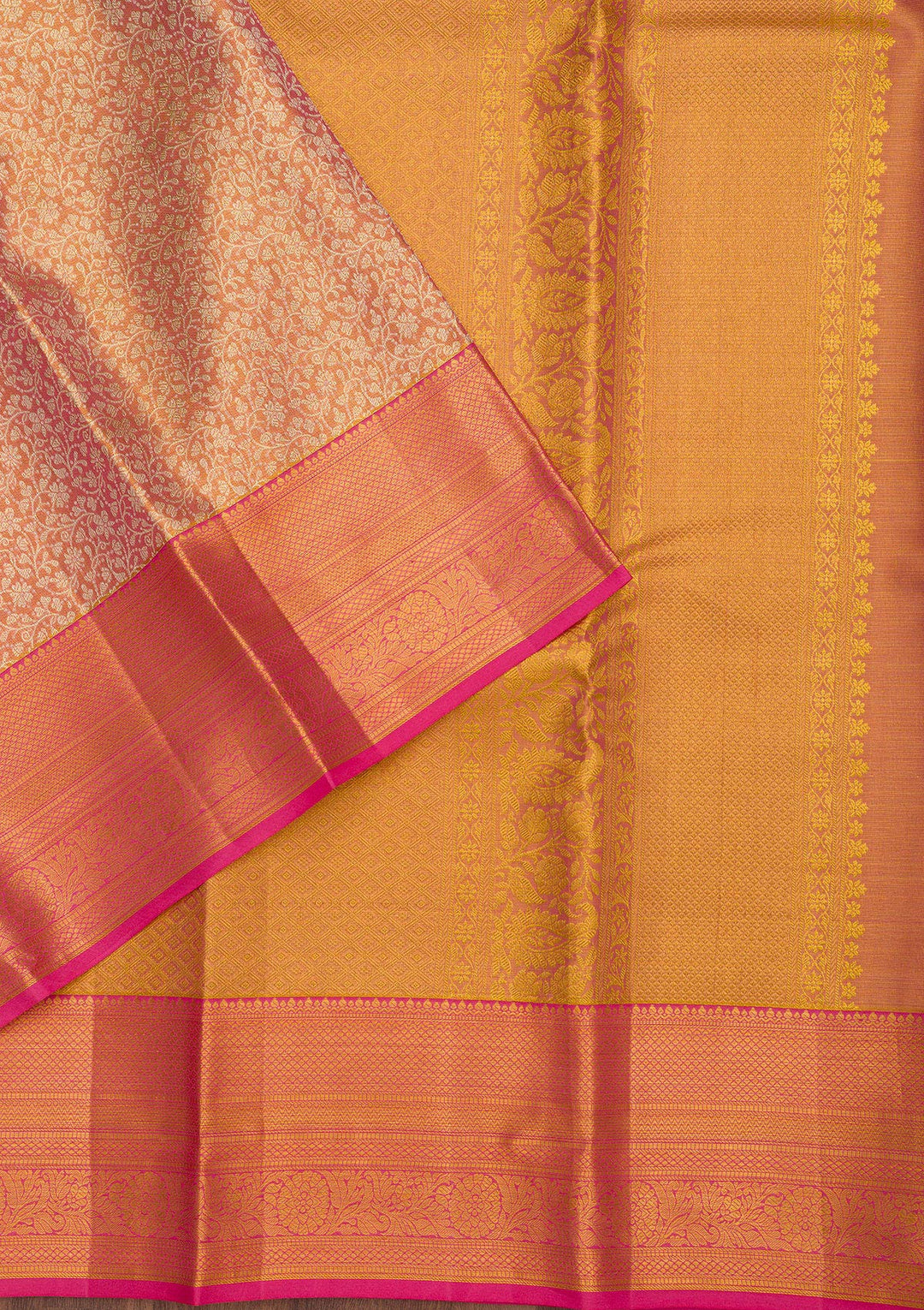 Gold Zariwork Pure Silk Saree-Koskii