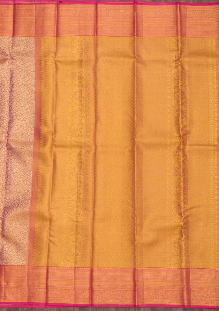 Gold Zariwork Pure Silk Saree-Koskii