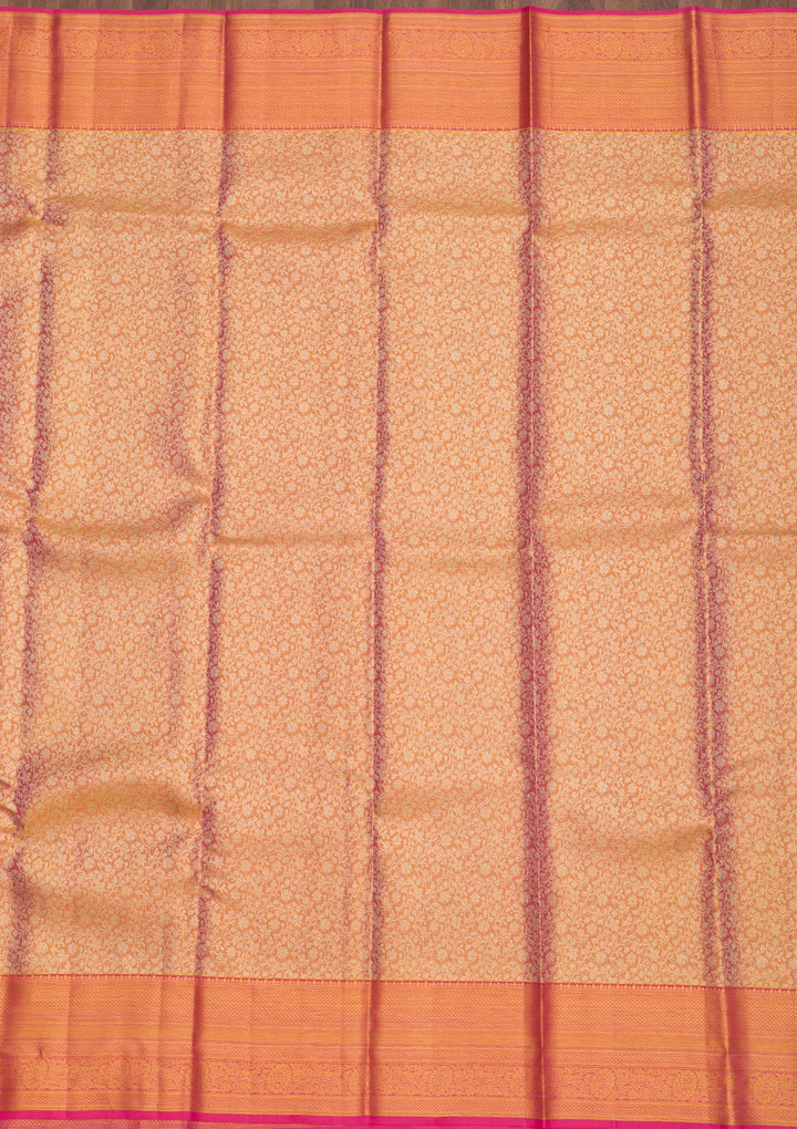 Gold Zariwork Pure Silk Saree-Koskii