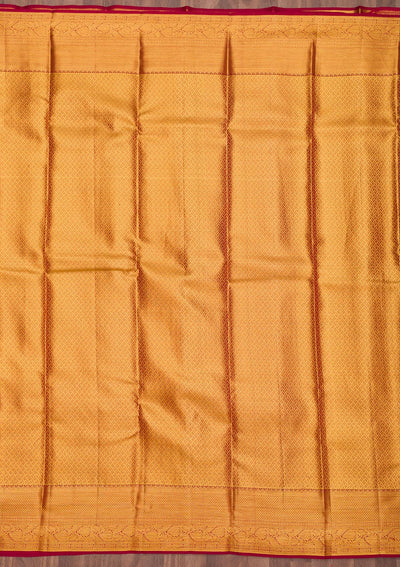 Gold Zariwork Pure Silk Saree-Koskii