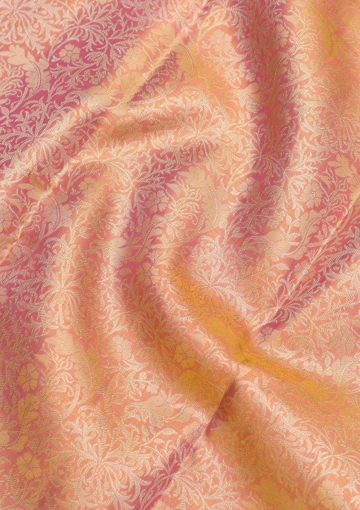 Gold Zariwork Pure Silk Saree-Koskii