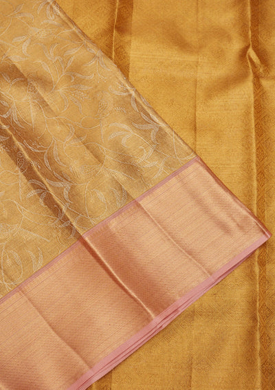 Gold Zariwork Pure Silk Saree