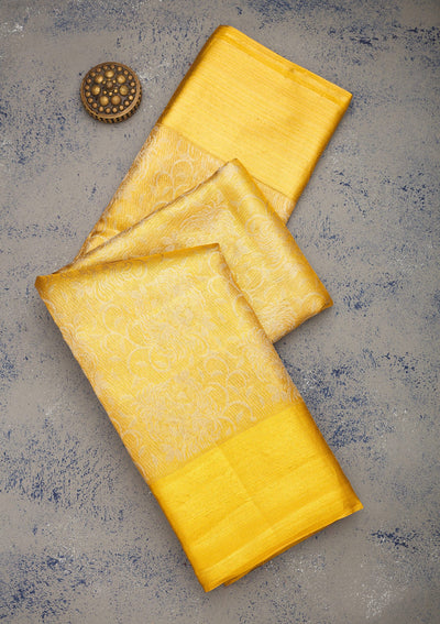 Gold Zariwork Pure Silk Saree-Koskii