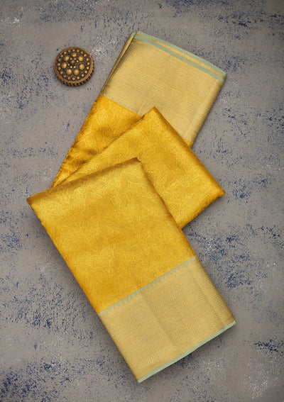 Gold Zariwork Pure Silk Saree-Koskii