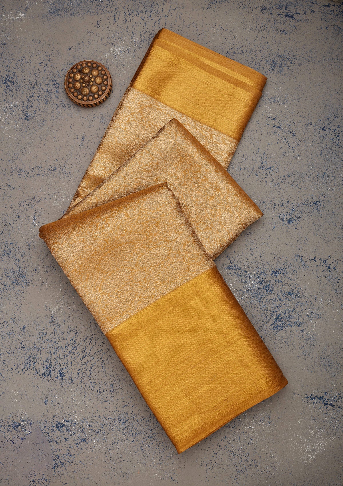 Gold Zariwork Pure Silk Saree-Koskii