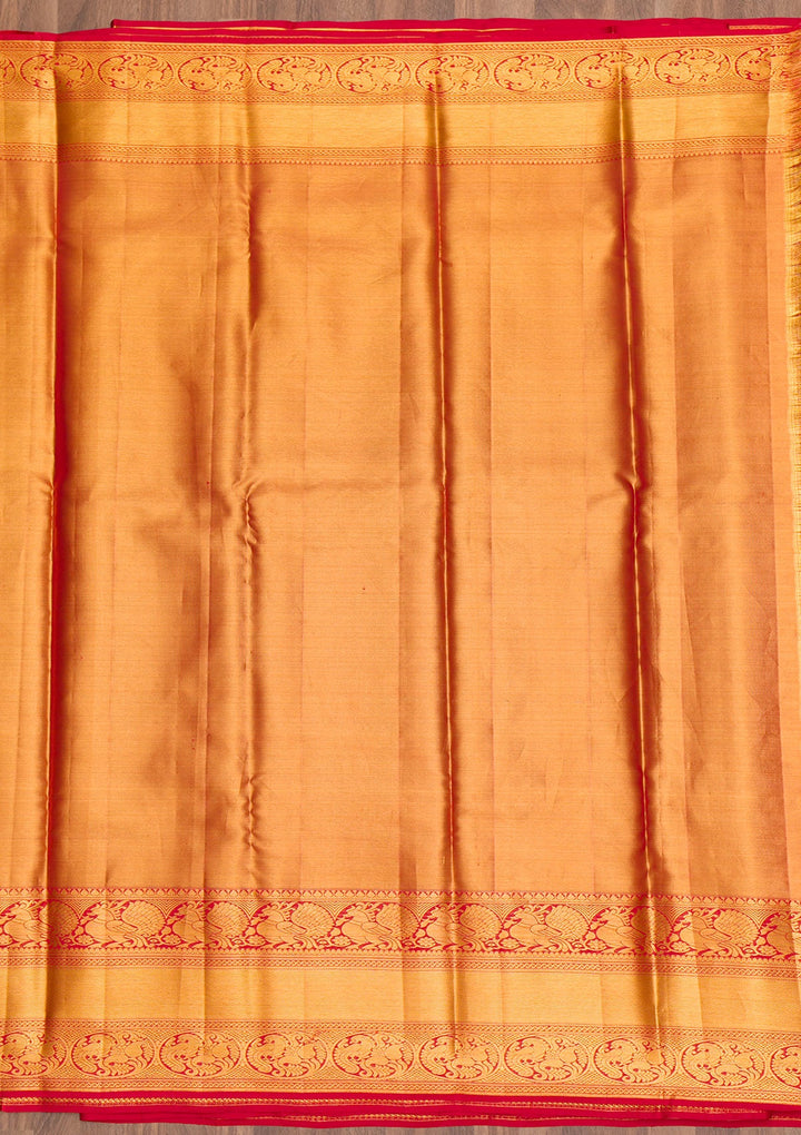 Gold Zariwork Tissue Saree-Koskii