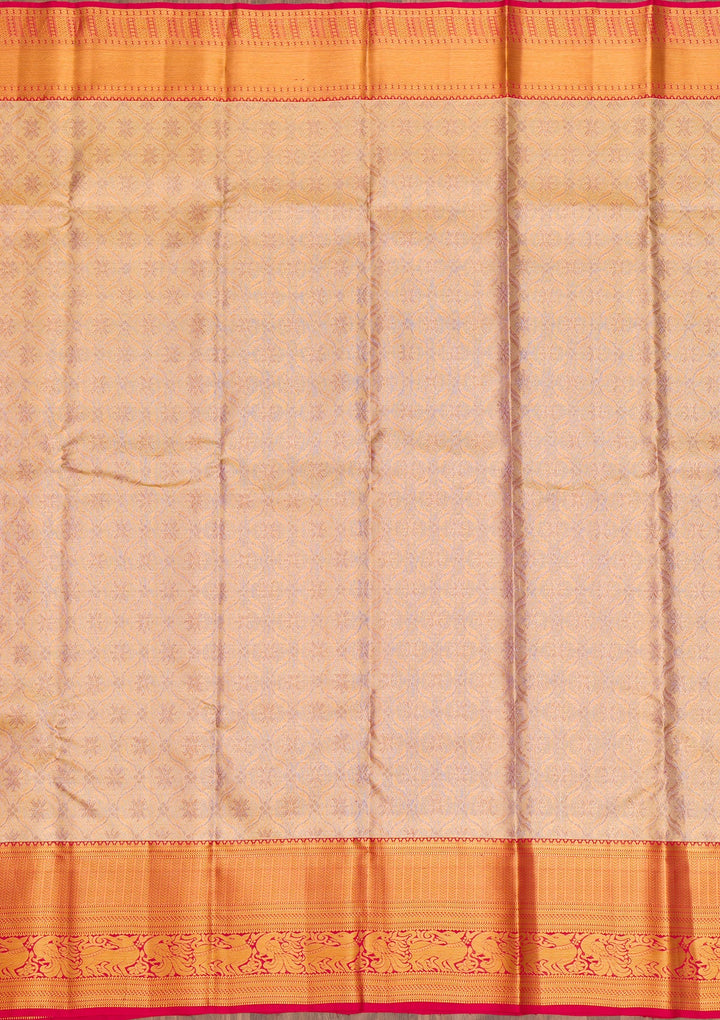 Gold Zariwork Tissue Saree-Koskii