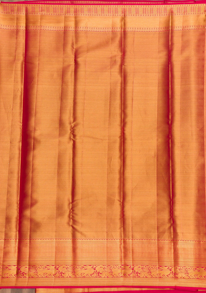 Gold Zariwork Tissue Saree-Koskii