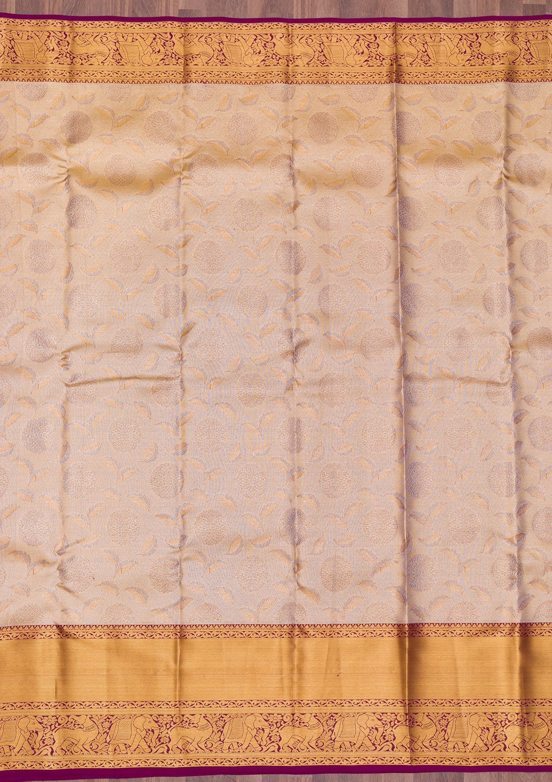 Gold Zariwork Tissue Saree-Koskii
