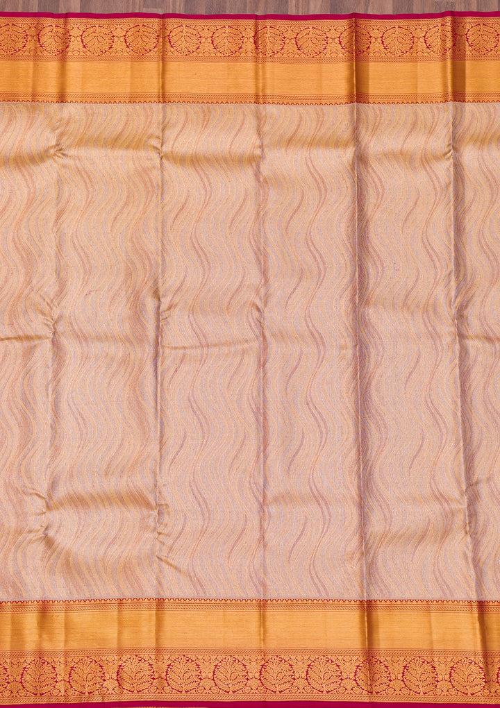 Gold Zariwork Tissue Saree-Koskii