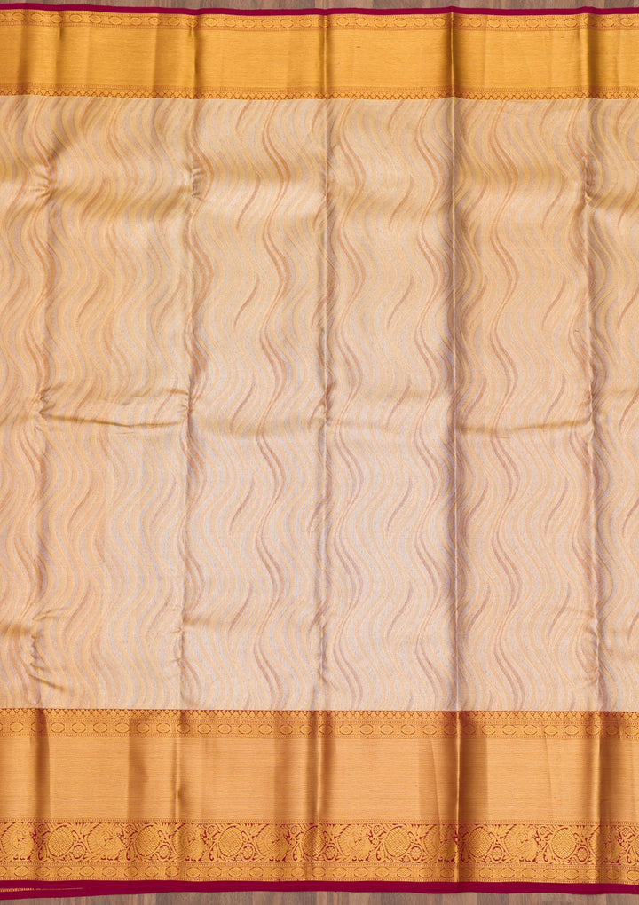 Gold Zariwork Tissue Saree-Koskii