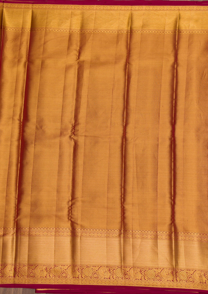 Gold Zariwork Tissue Saree-Koskii