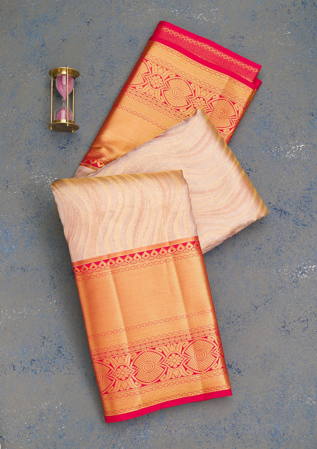 Gold Zariwork Tissue Saree-Koskii