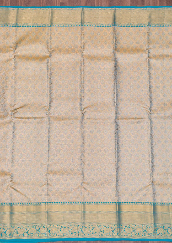 Gold Zariwork Tissue Saree-Koskii