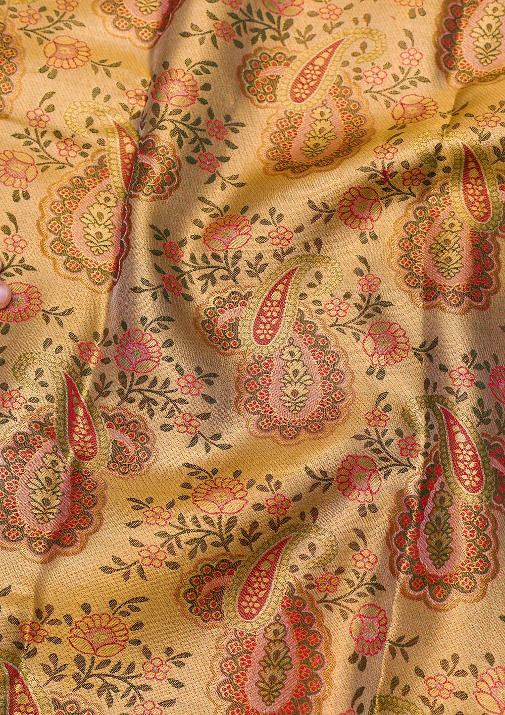 Gold Zariwork Tissue Saree-Koskii