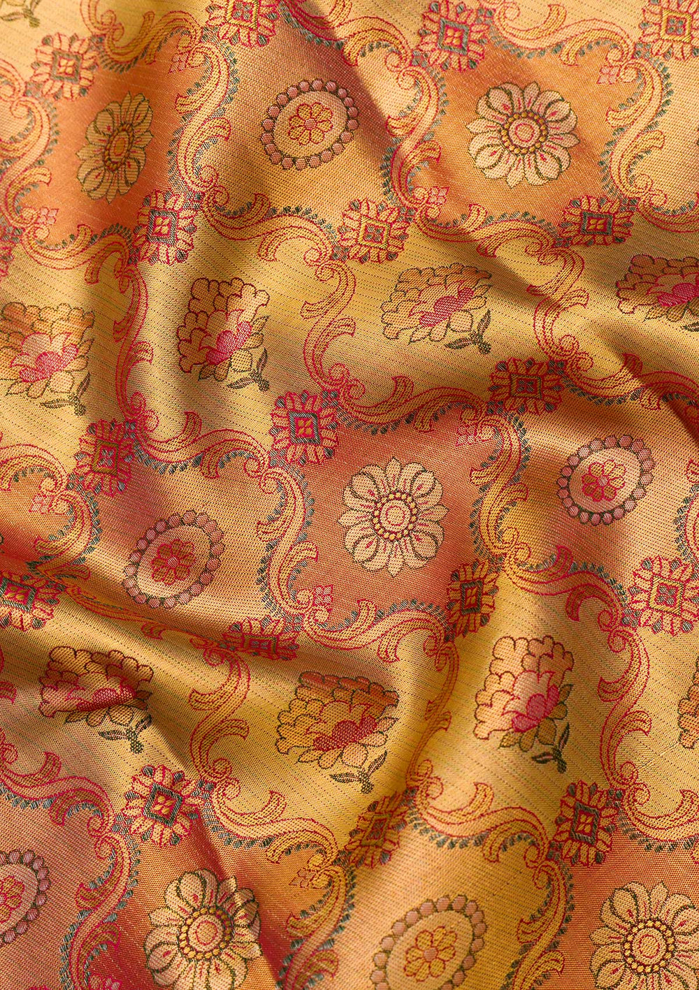Gold Zariwork Tissue Saree-Koskii