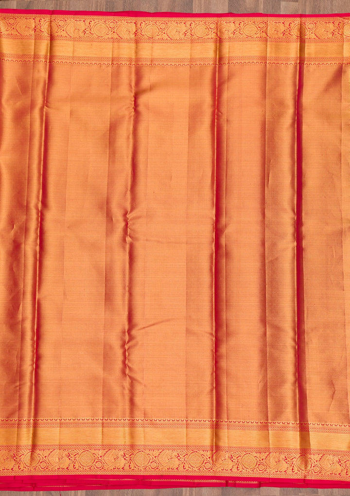 Gold Zariwork Tissue Saree-Koskii
