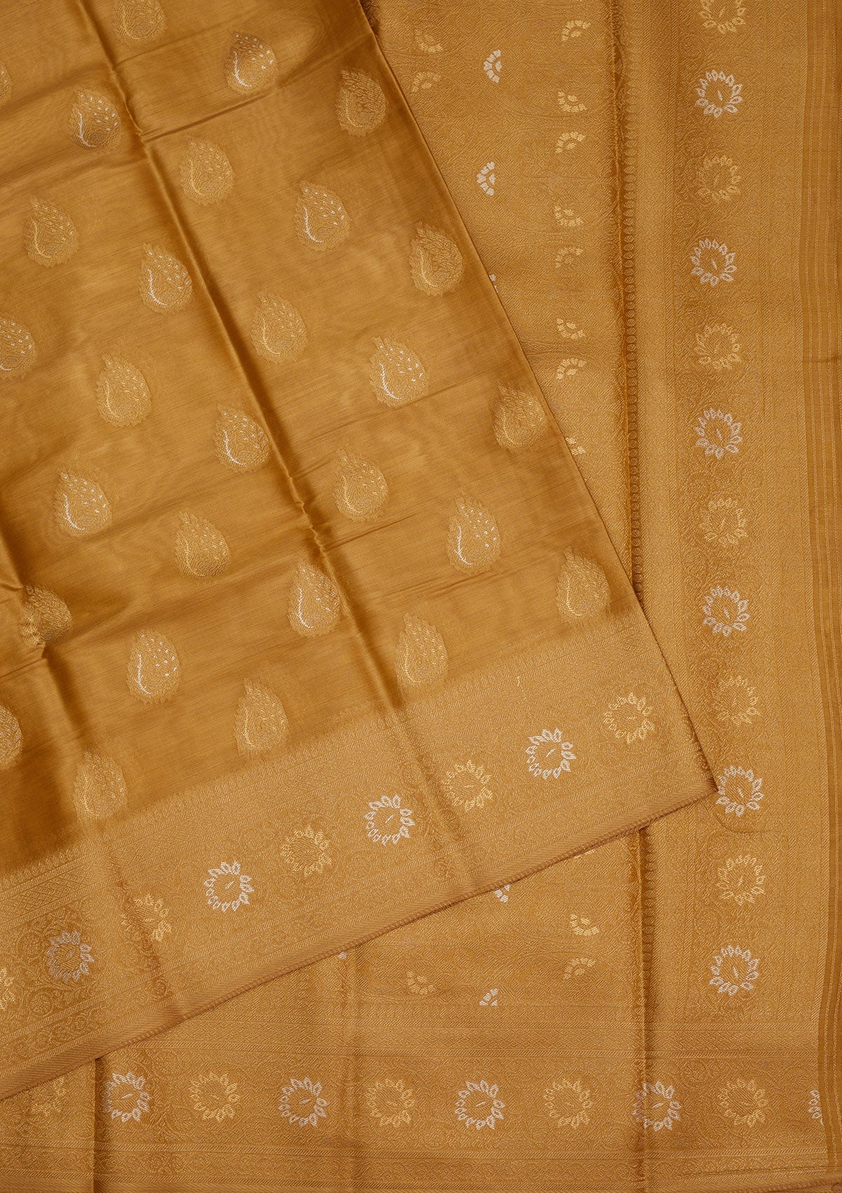 Gold Zariwork Tissue Saree-Koskii