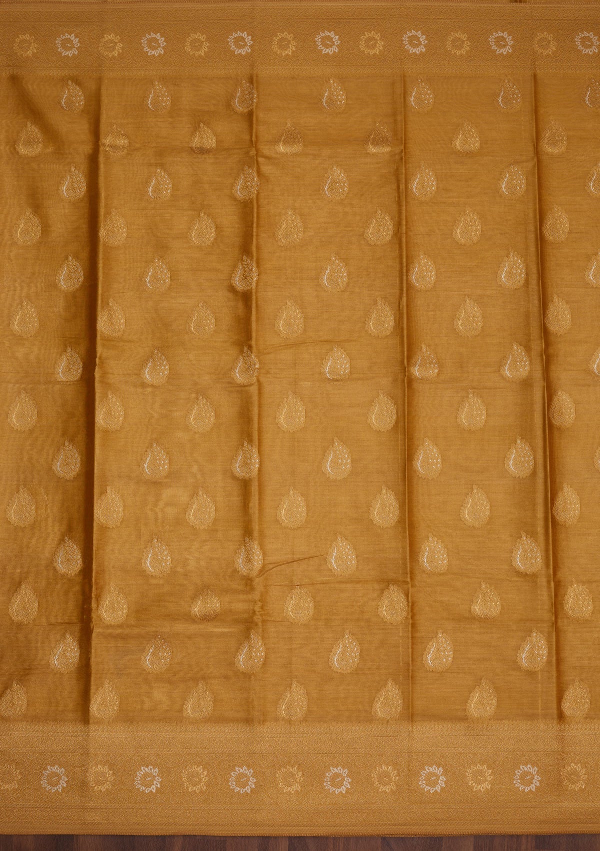 Gold Zariwork Tissue Saree-Koskii