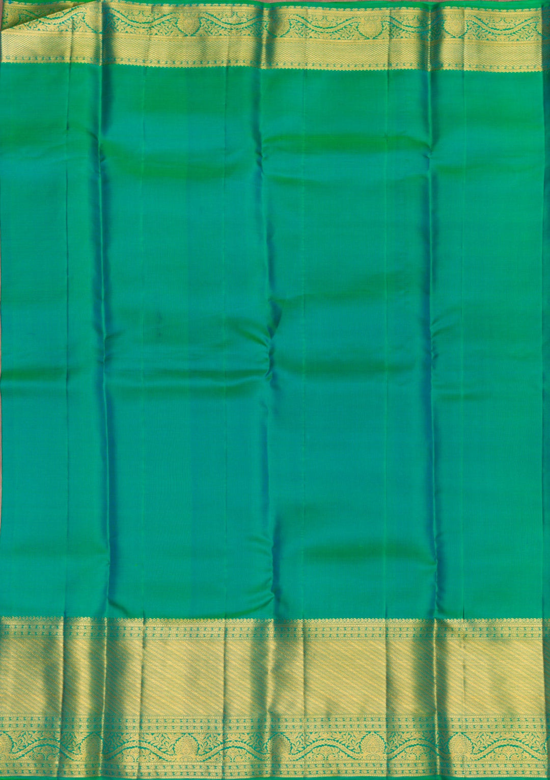 Green Zariwork Pure Silk Saree-Koskii