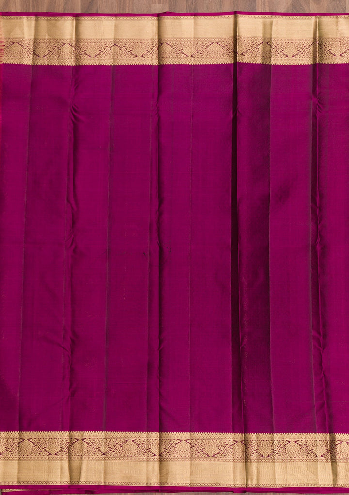 Green Zariwork Pure Silk Saree-Koskii