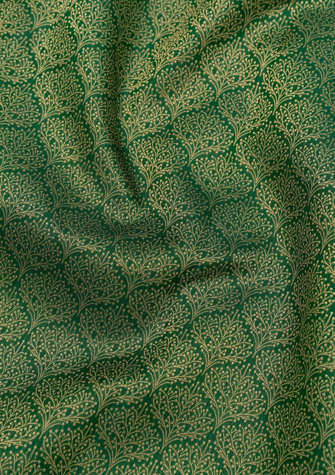 Green Zariwork Pure Silk Saree-Koskii