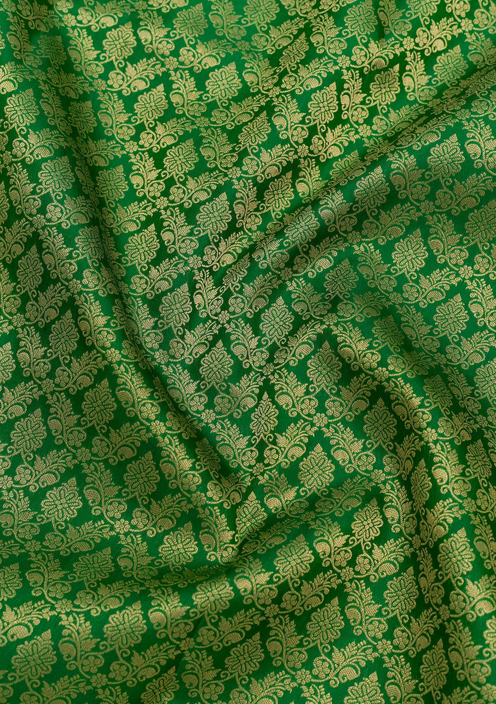 Green Zariwork Pure Silk Saree-Koskii