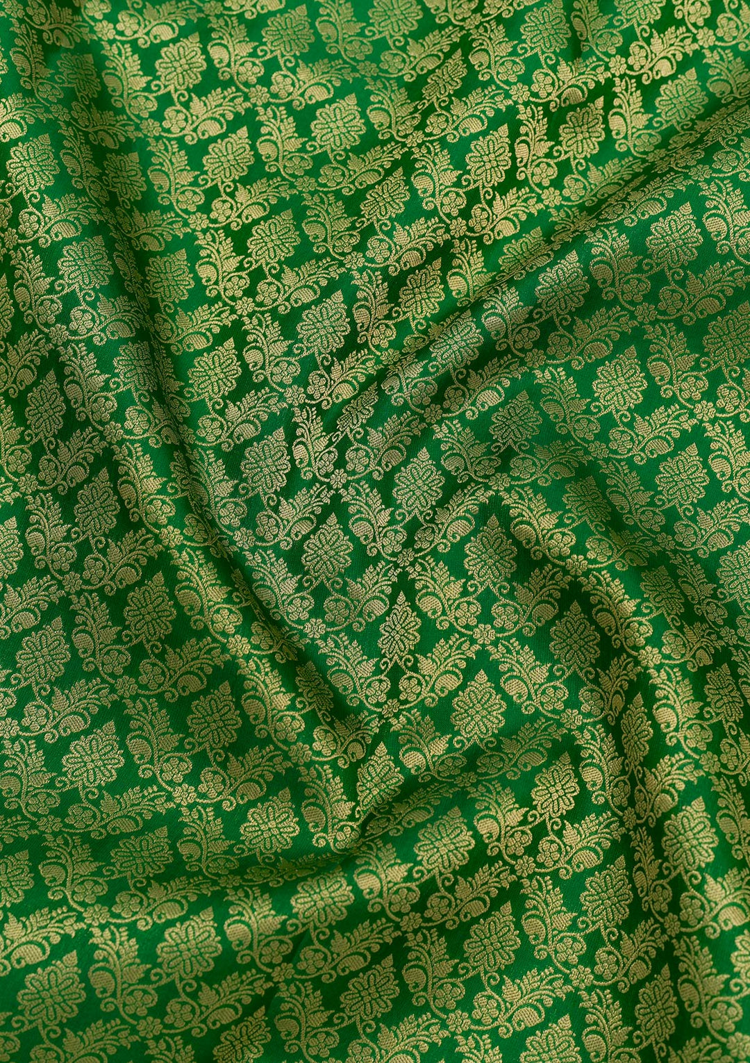 Green Zariwork Pure Silk Saree-Koskii